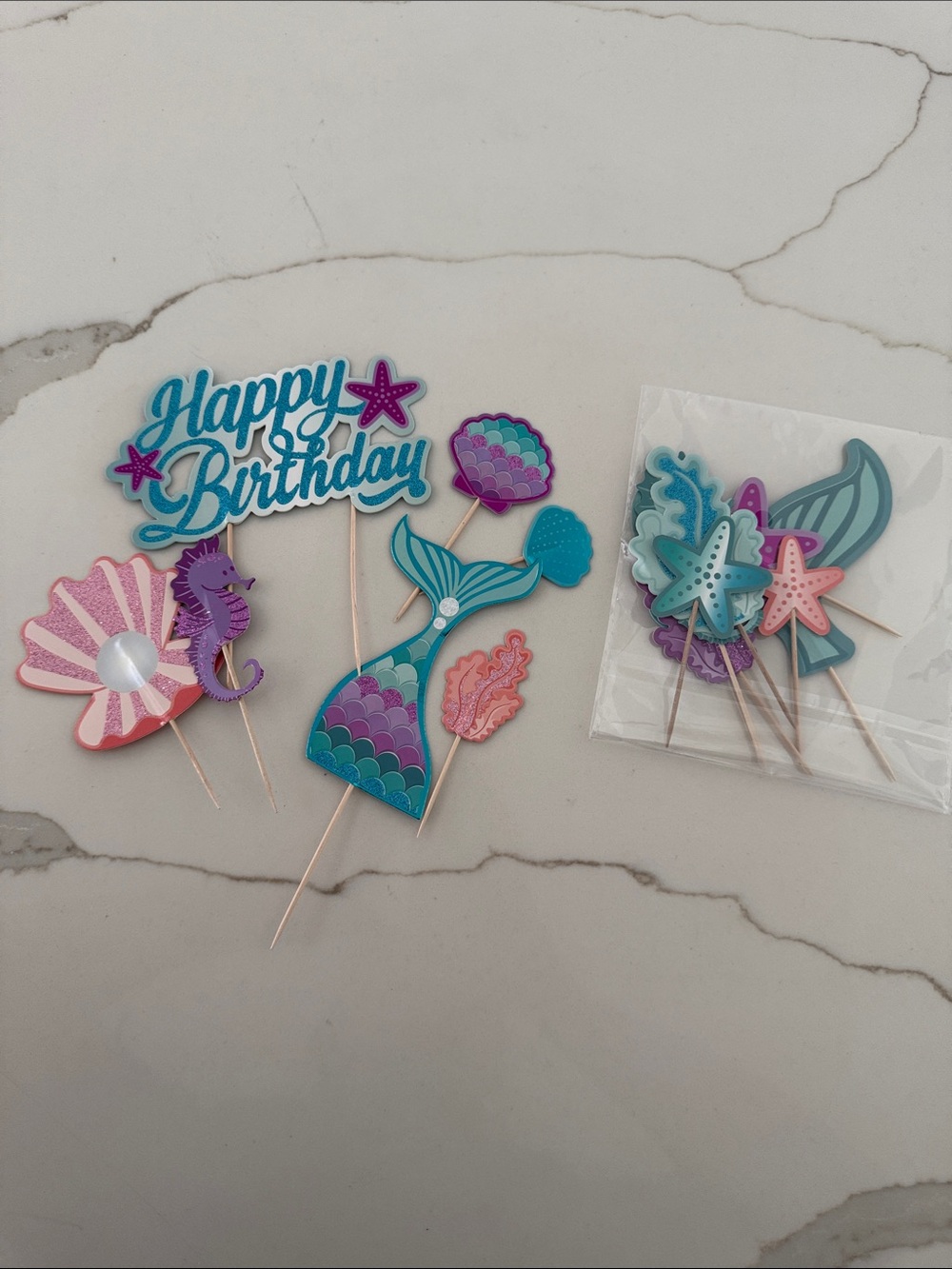 Ocean Theme Birthday Toppers